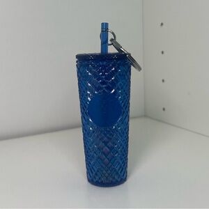 Starbucks Holiday 2022 Azure Blue Tumbler Keychain
